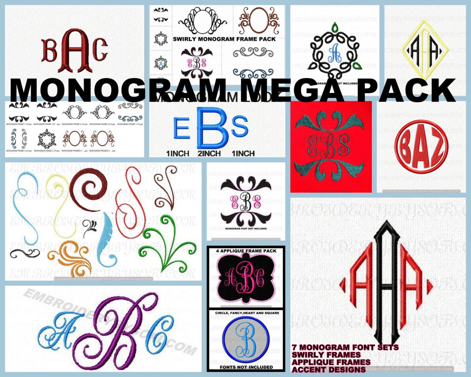Download PES Monogram swirlinterlockvine font mega pack monogram
