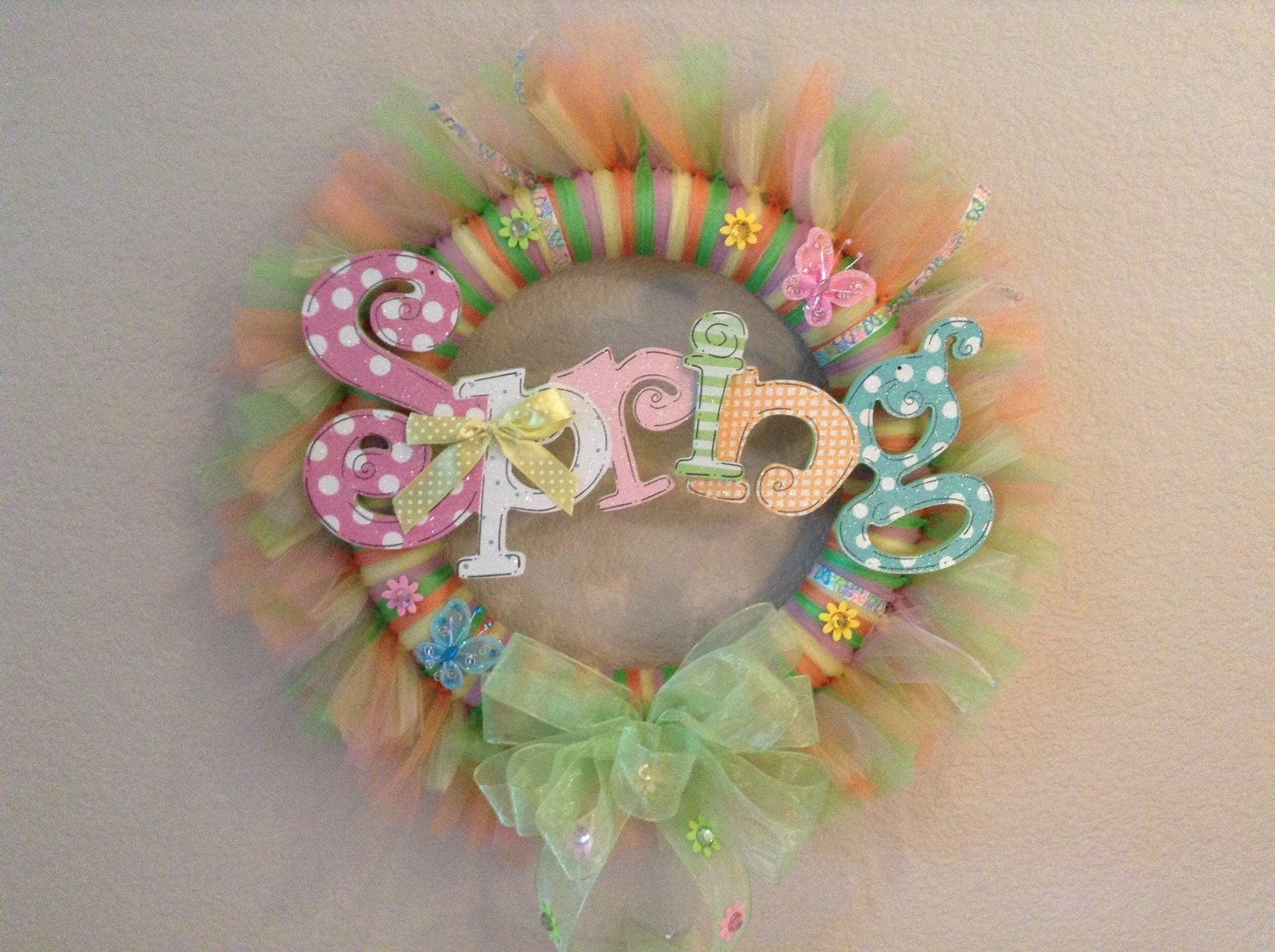 Spring tulle Wreath