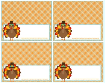 Happy Fall Gift Tags Scarecrow and Pumpkins DIY Printable