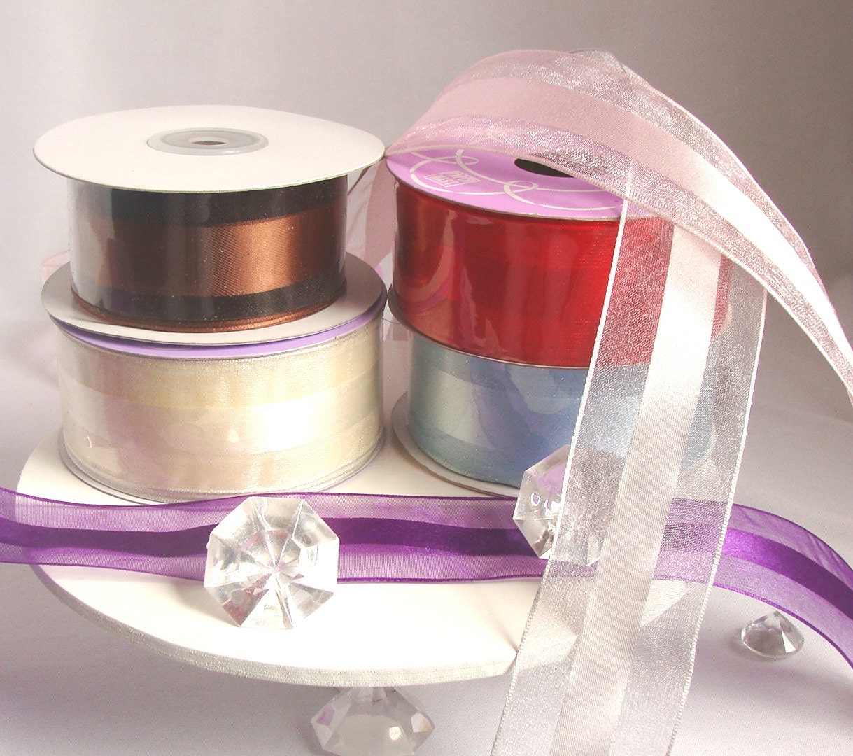 Satin ribbon 1.5 inch wide ribbon Wired ribbon by CENTERTWINE