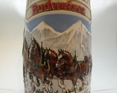 Budweiser Clydesdales Stein -1985