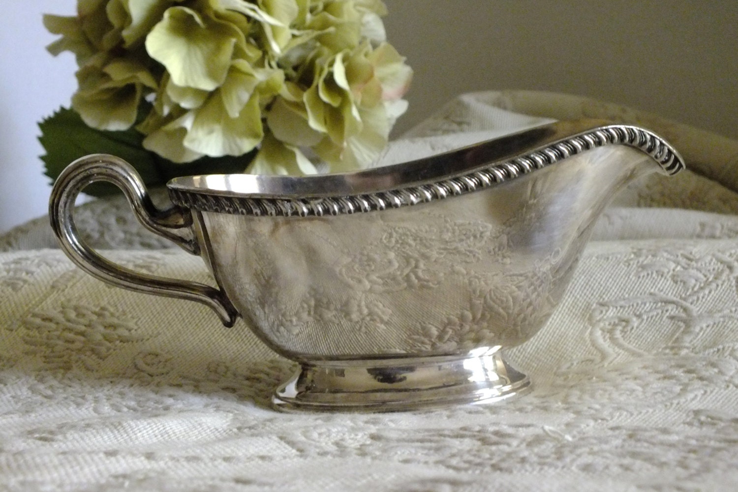Poole Silver Company Silver Plate Gravy Bowl by DinneratSeven