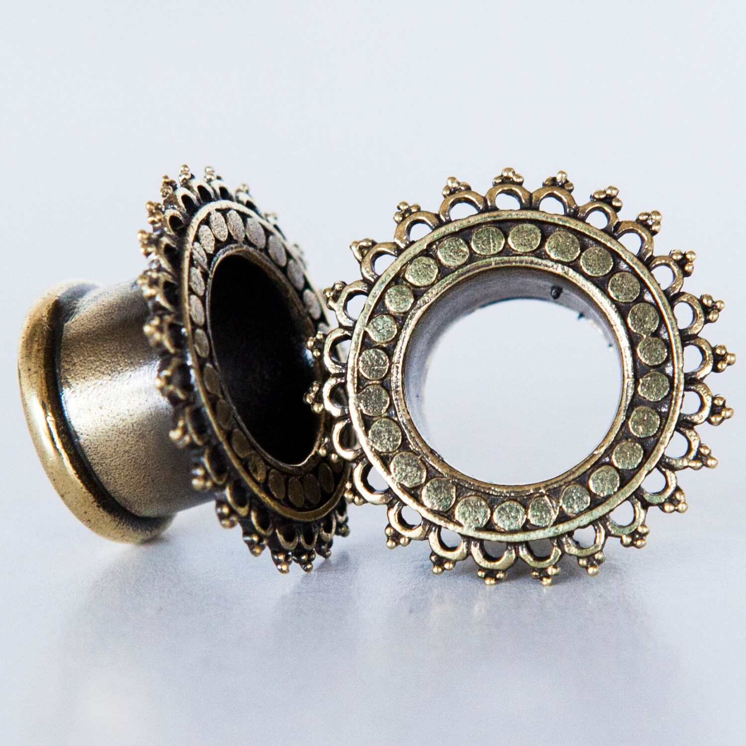 Gotam Brass Plugs Ear Plugs Ear Gauges Tribal Plugs