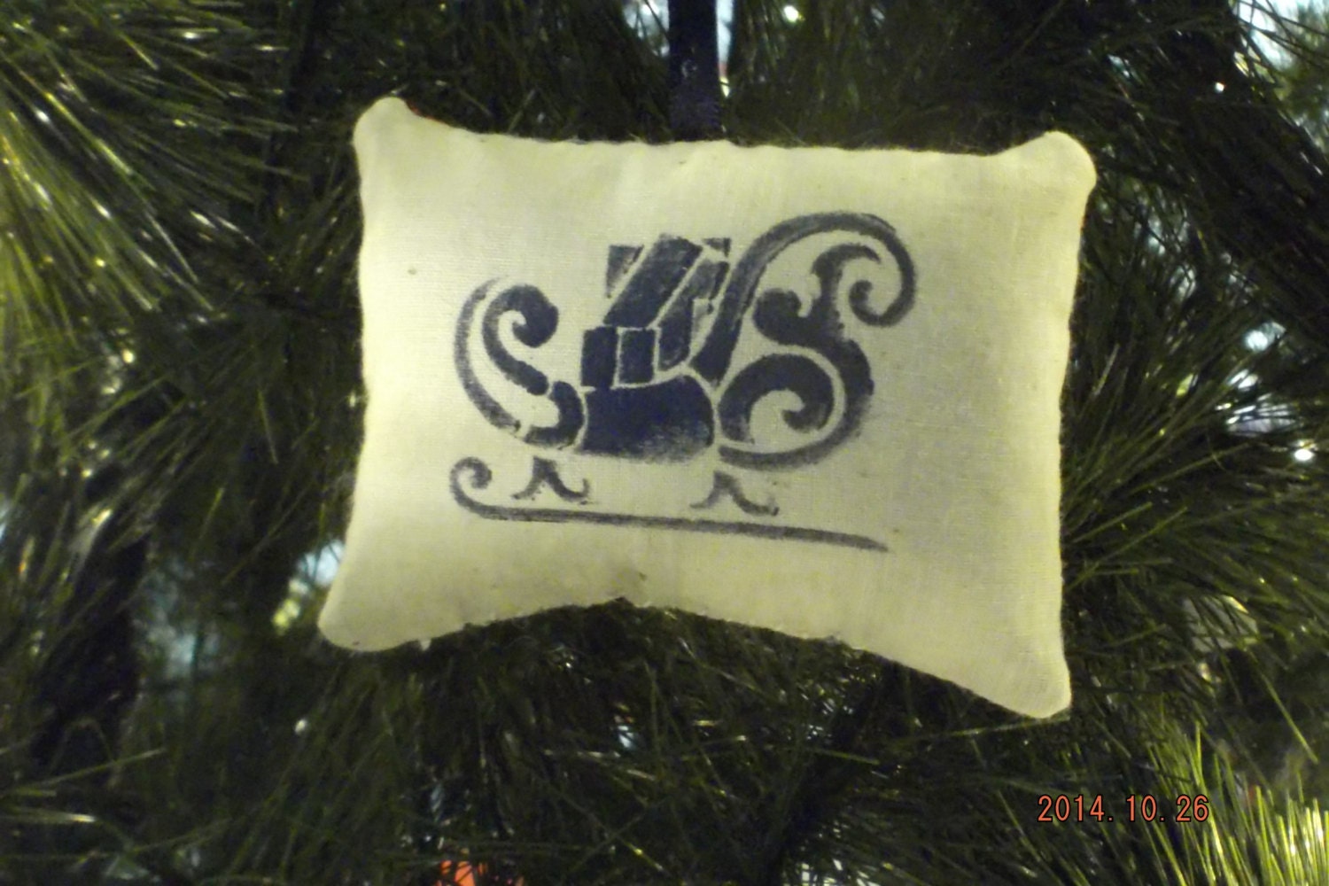 Sleigh Filled with Gifts Pillow Christmas Tree Ornament FREE SHIPPING!