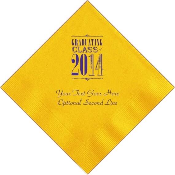 Personalized Napkins Graduation graduate graduating class of