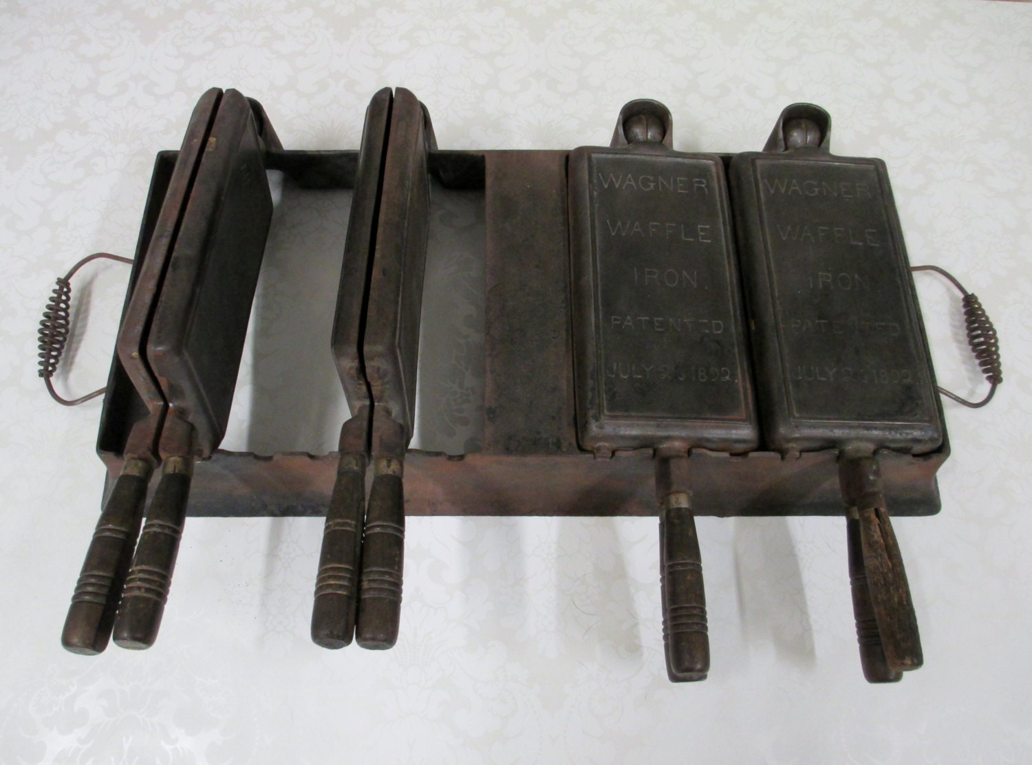 Waffle Iron Wagner Waffle Iron Cast Iron Waffle Iron Wagner