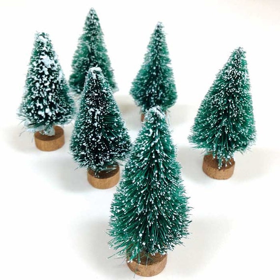 5 medium bottle brush trees cake toppers miniatures 5 medium bottle brush trees cake toppers miniatures