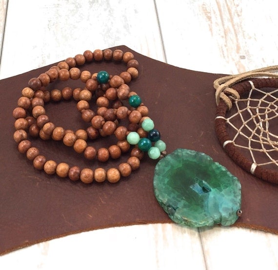Mala Beads Boho Jewelry Mala Necklace Boho by TrueNatureJewelry