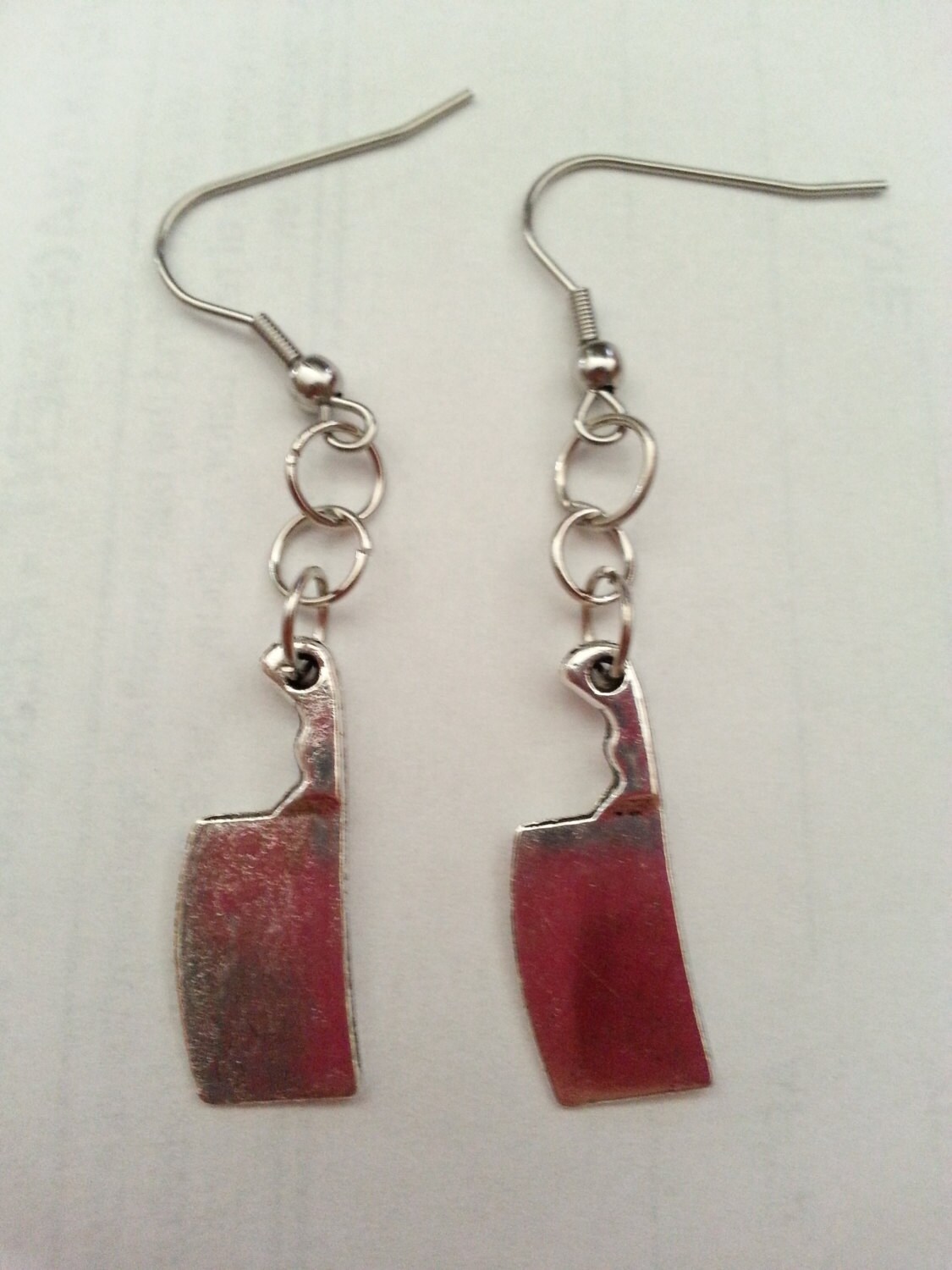Meat Cleaver Earrings Halloween Earrings Punk Rock Earrings