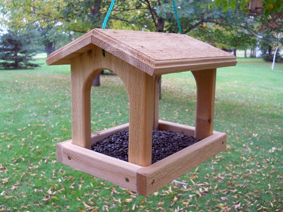 Cedar Bird Feeder Open Bird Feeder Hanging Bird Feeder