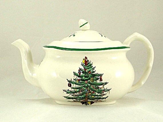 vintage spode christmas tree china teapot spode england vintage spode christmas tree china teapot spode england