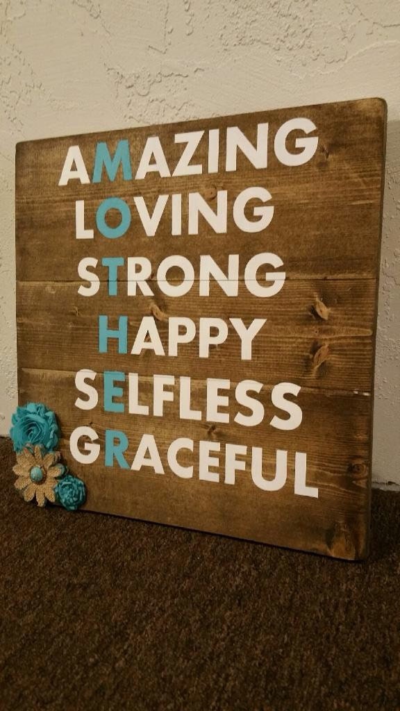 Mother's Day Wood Sign/ Mom Rustic Wood by TheSimpleSparrowDLB