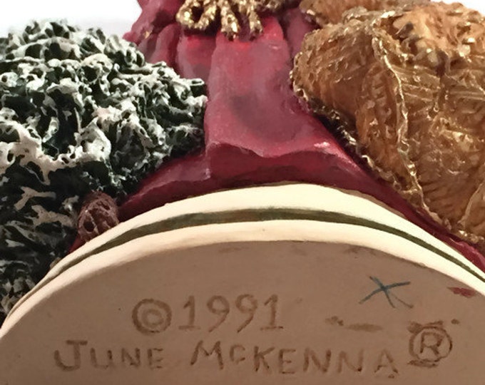June McKenna Santa Claus Good Tidings - Santa Figurine Signed and Numbered - Vintage Home Decor