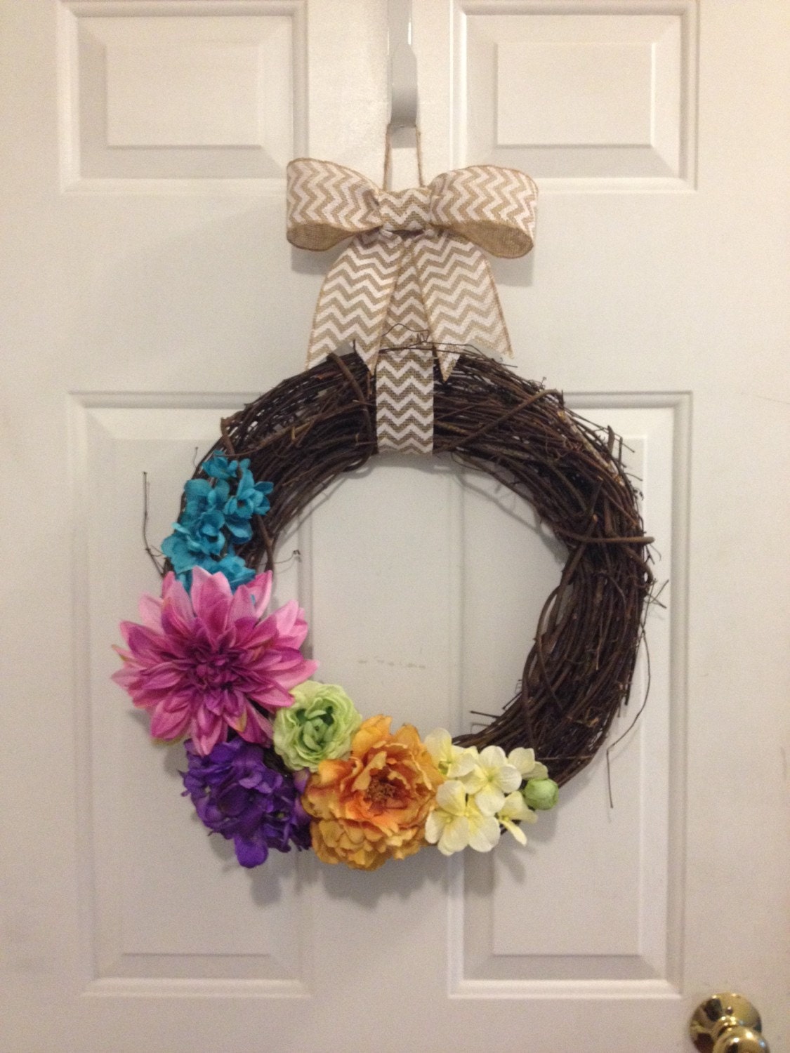 Bright And Fun Grapevine Wreath Perfect For By JackiLynnCreations   Il Fullxfull.713042152 Nkrp 