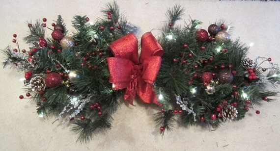 christmas lighted centerpiece window swag by christmas lighted centerpiece window swag by
