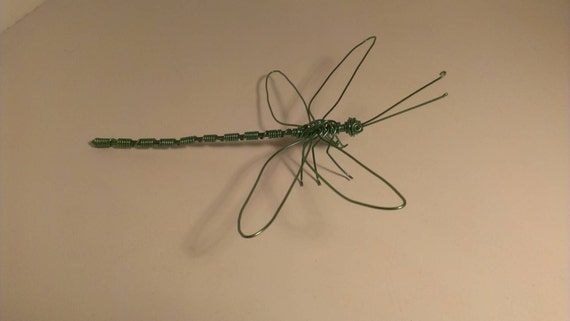 Dragonfly wire sculpture by Angelswireart on Etsy