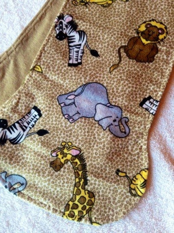 Jungle Animal Burp Cloths Safari Animals Burp by SplendidFindings