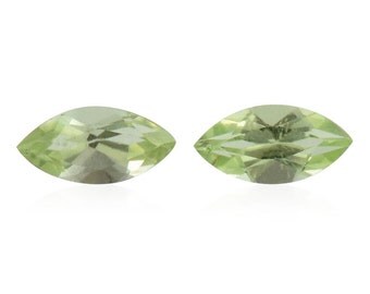 Hebei Peridot Set of 2 Loose Gemstones Marquise Cut 1A Quality 6x3mm TGW 0.35 cts.