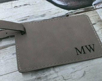 Personalized Leather Luggage Tag, Custom Luggage Tag, Luggage Tag Personalized, Monogram Luggage Tag, Travel Accessories