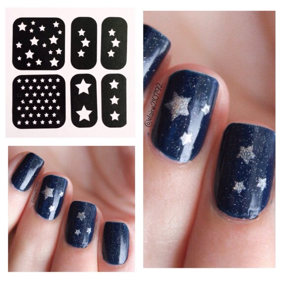 Assorted Star Nail Stencils by NailStencils on Etsy
