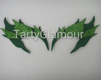 Poison Ivy Eyebrows with Glitter Leaves, Poison Ivy Eye Mask, Mask, Eyebrows, Cosplay, Poison Ivy Costume, Comic Con, Halloween, Fairy, Elf