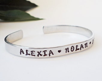 Custom Bracelet Cuff - Personalized Bracelet - Custom Cuff - Mom Gift - Personalized Name Bracelet - Baby Name Bracelet - Kids Name Bracelet
