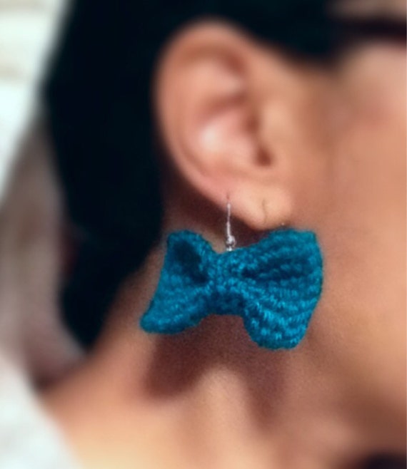 Items similar to Bow Tie Earrings on Etsy