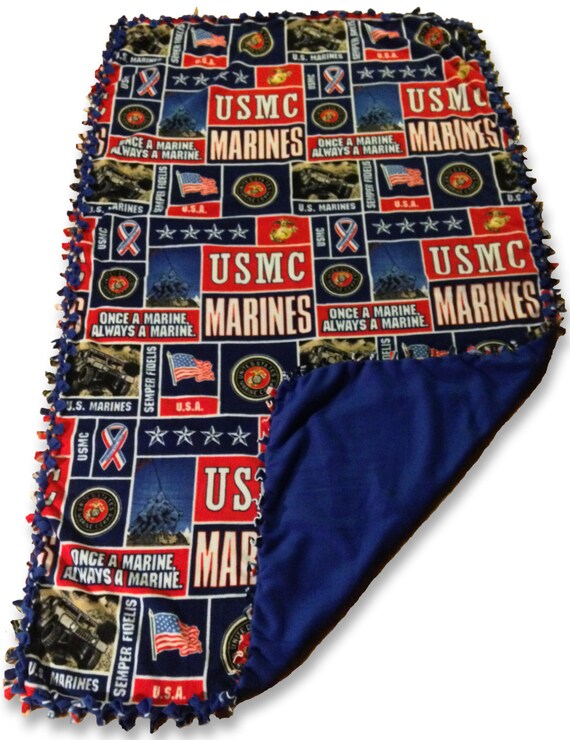 Items similar to Armed Forces fleece throw, Marine Corps Blanket, Navy