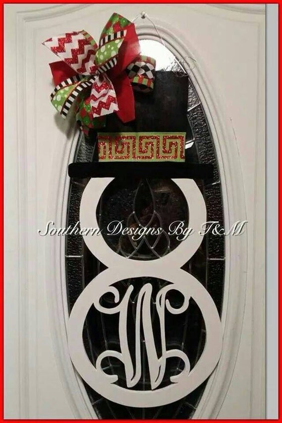 Items similar to Snowman initial door hanger, wall hanger on Etsy