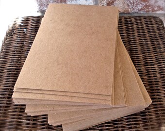 100 5 X 7 Kraft Chipboard Paper Pads made of Recycled Material and perfect for Scrapbooking, Shipping, Packaging and Altered Art