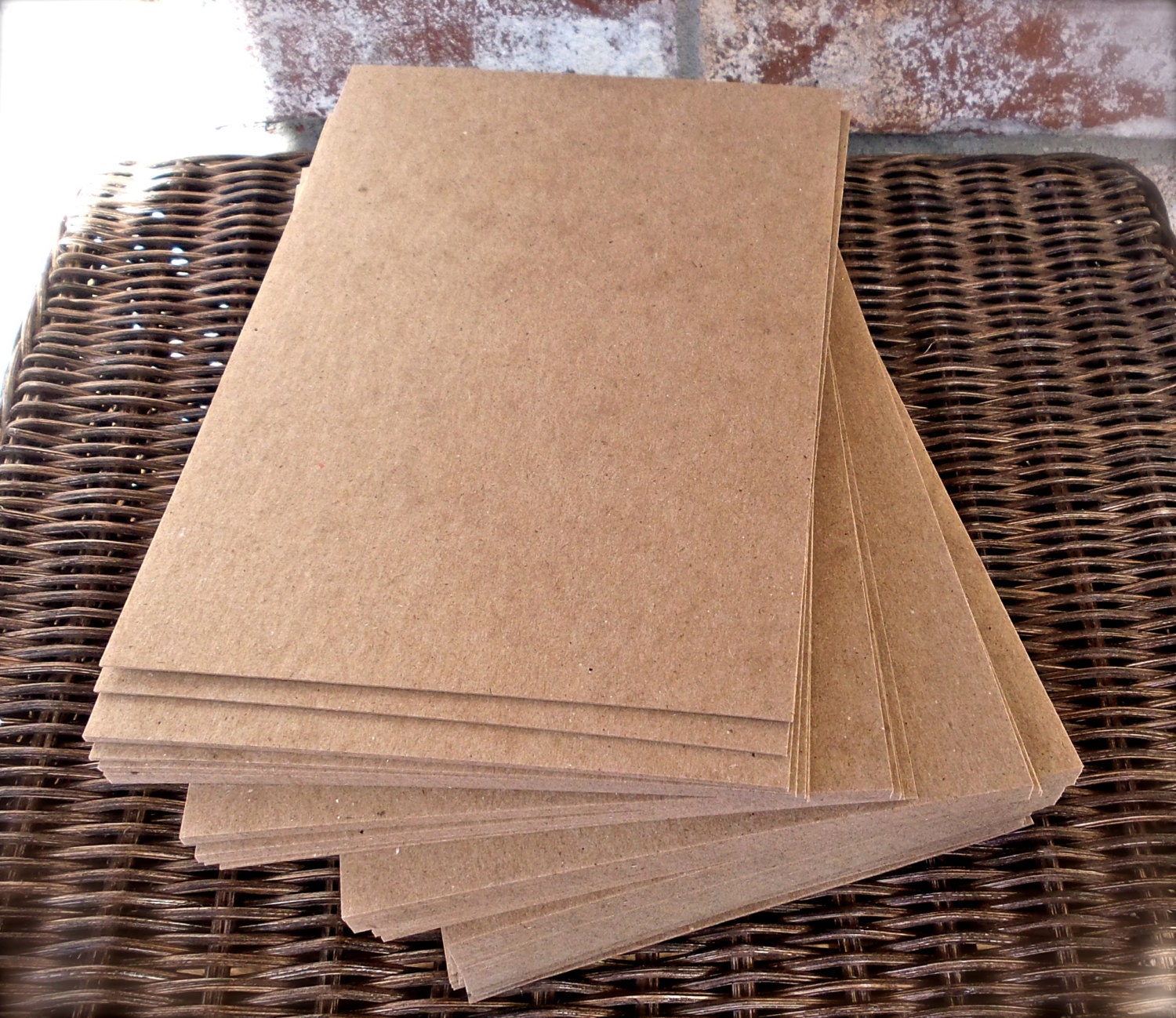 100 5 X 7 Kraft Chipboard Paper Pads made of Recycled Material and