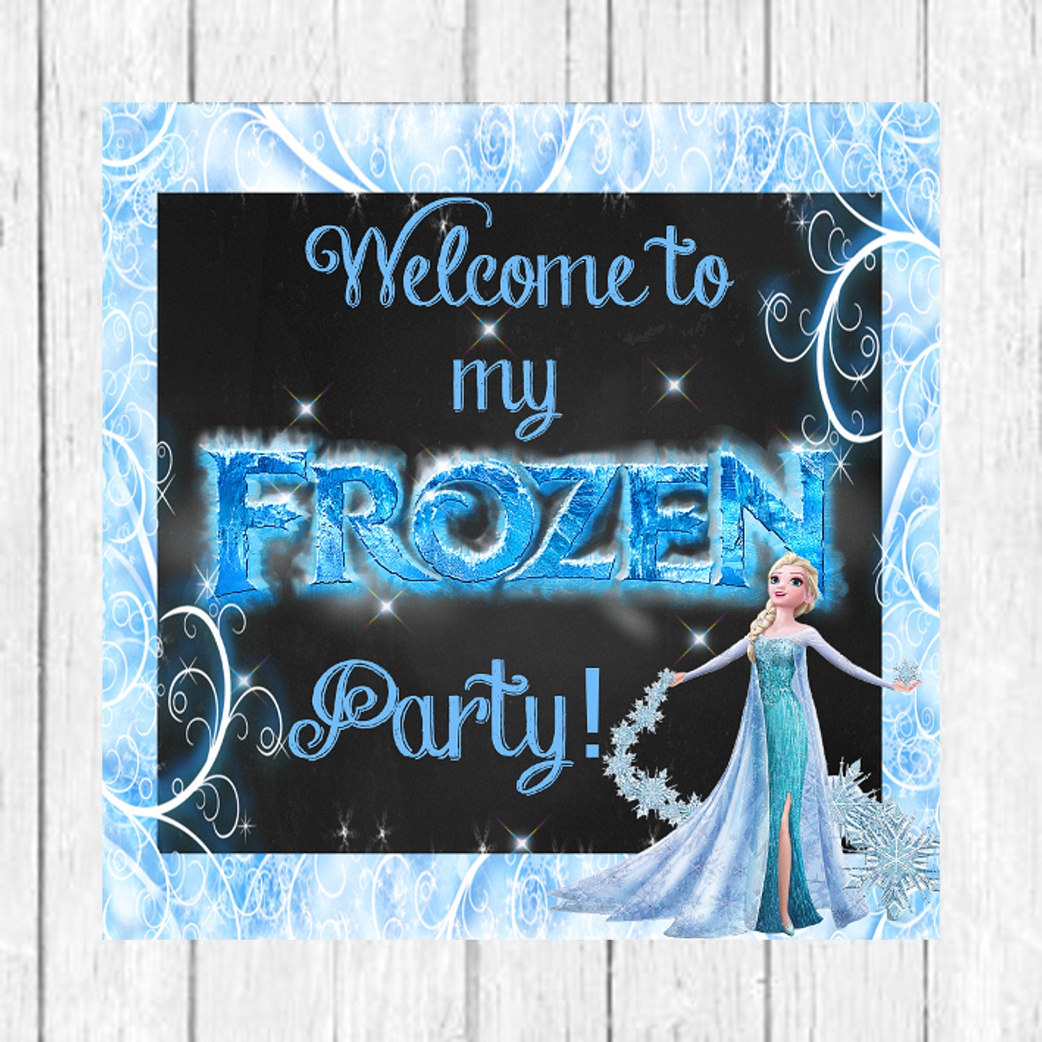 Welcome to my Frozen Party Sign party by KidzPartyPrintables