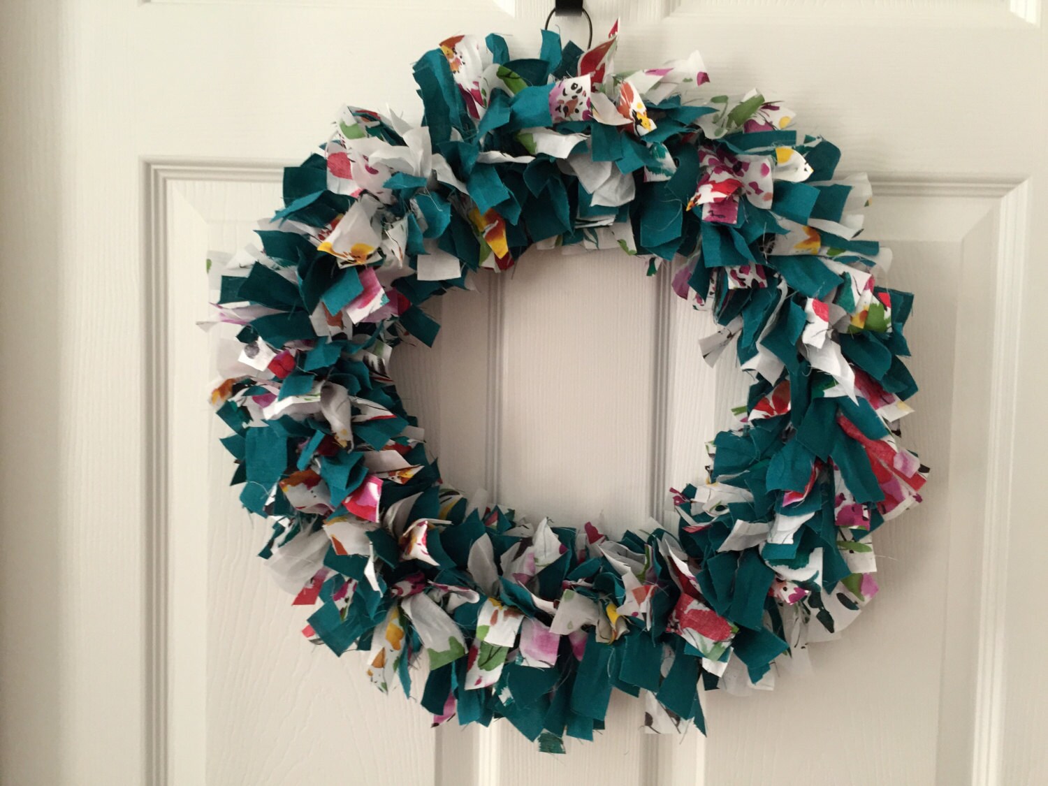Tropical Wreath Rag Wreath Coat Hanger Wreath Tropical Rag
