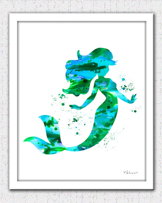 Mermaid print set Mermaid set Mermaid by FluidDiamondArt on Etsy