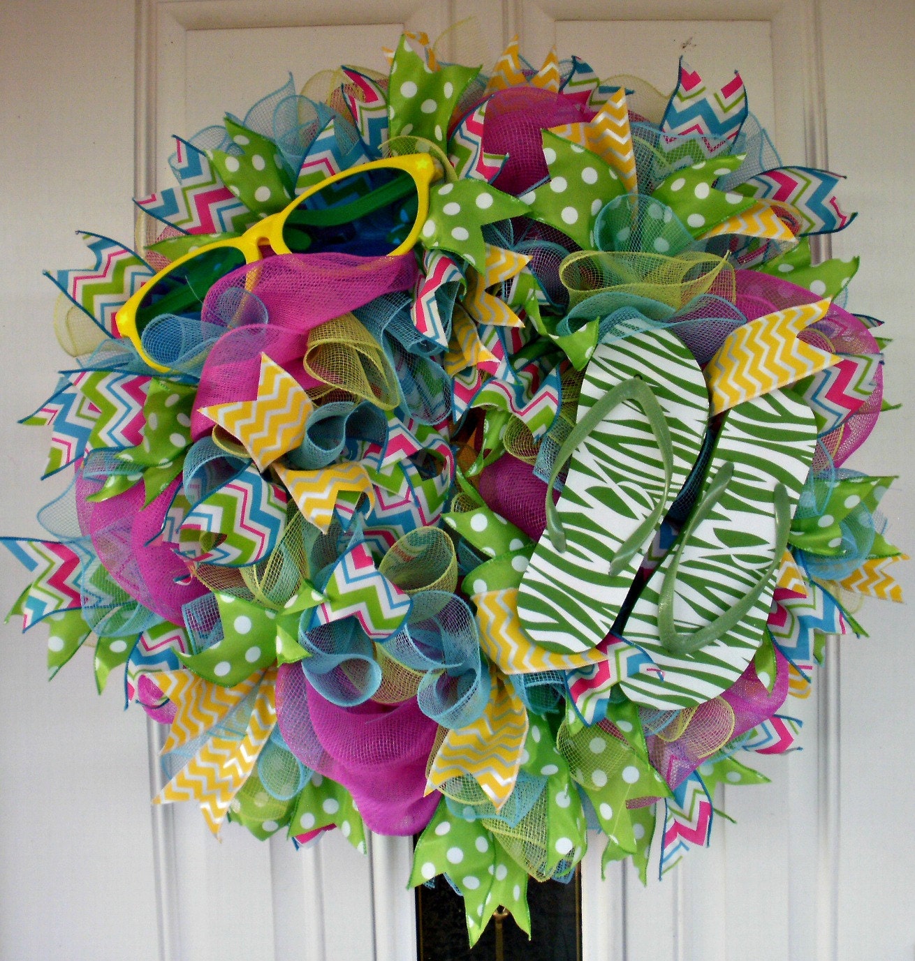 Flip Flop Wreath XL Wreath Beach Wreath Spring Wreath