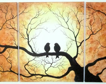 Popular items for set of 3 paintings on Etsy