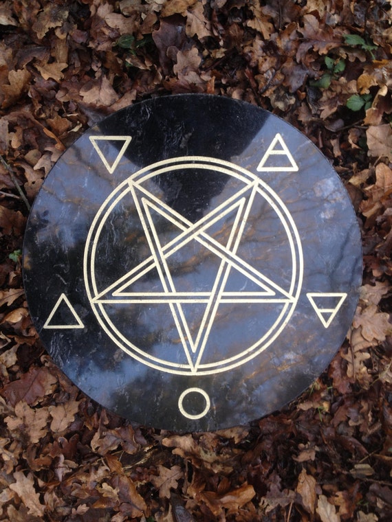 Altar Table Pentagram With Elements Tarot Table By Sacredgroveuk