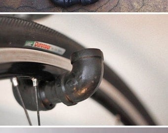 Rubber Coated - Industrial Pipe Bike Rack - Hooks - 2 Pack