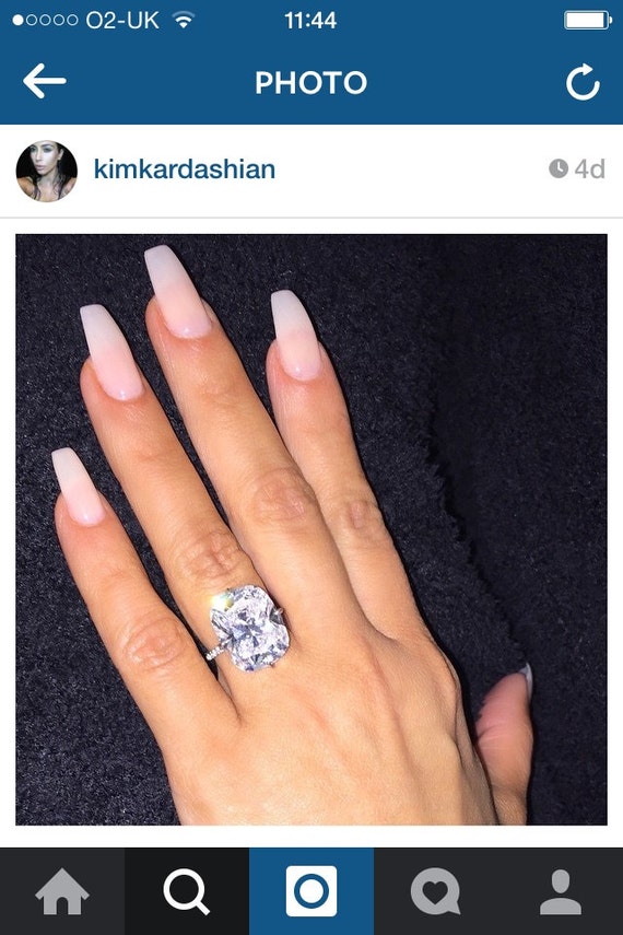Natural nails kim kardashian press on nails by CrystalNailBoutique