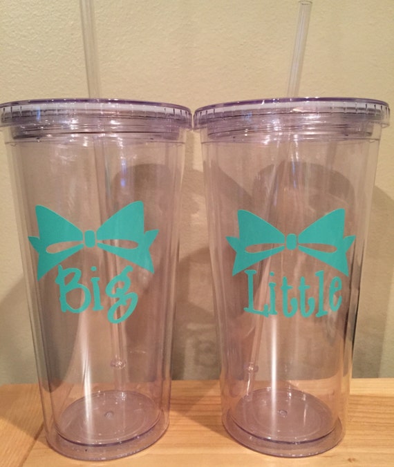 Items similar to Set of Insulated Cups with Bow Decal on Etsy