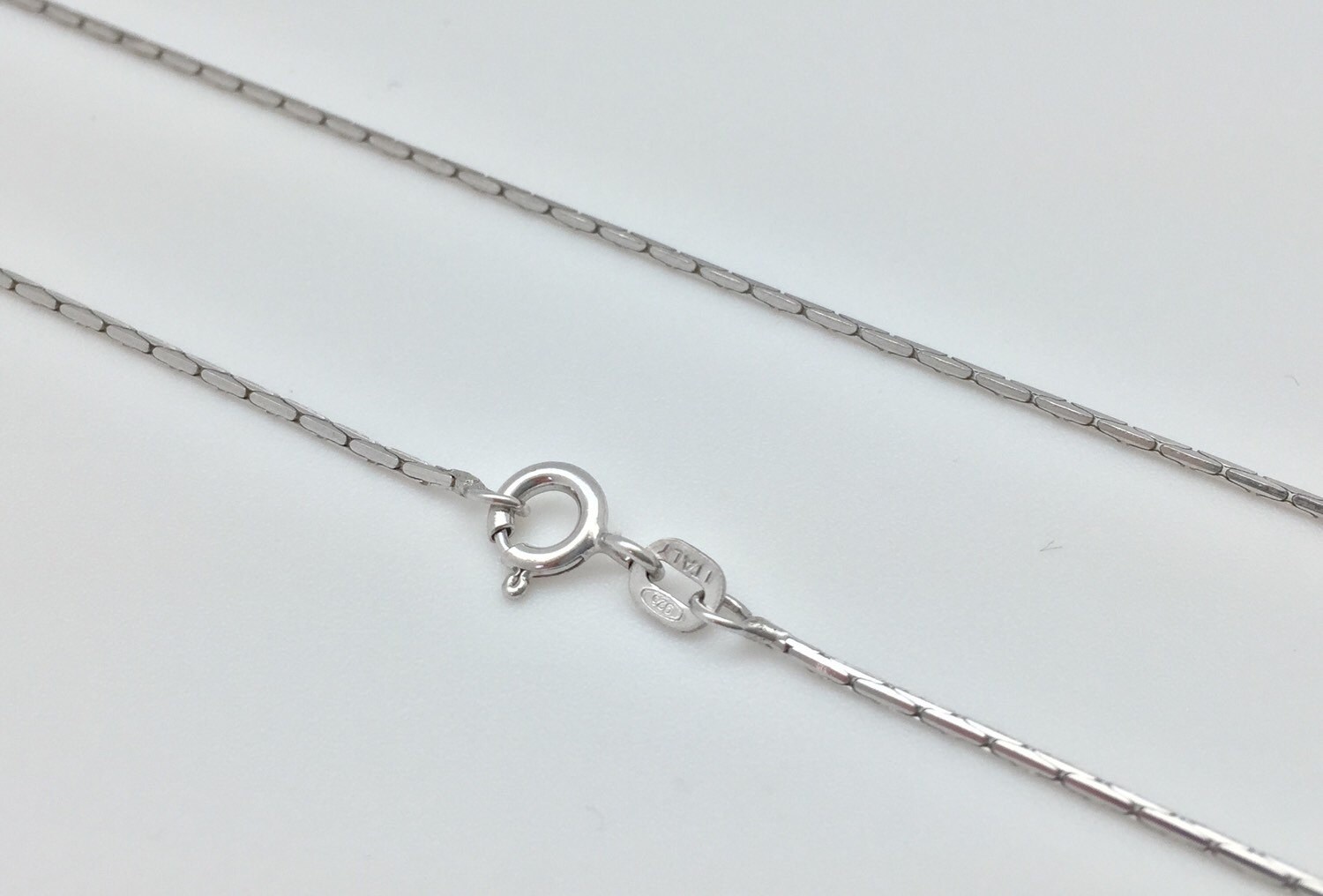 20 Thin Boston Style Silver Chain // 925 Sterling Silver
