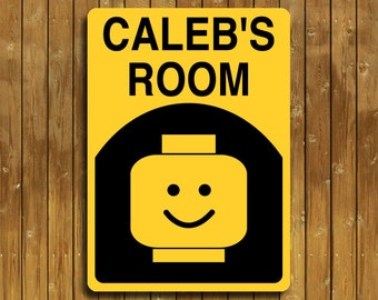 Personalized Lego guy sign.