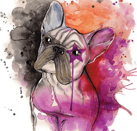 French bulldog watercolor painting french bulldog watercolor