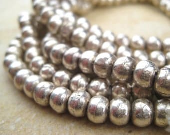 Round Silver Beads From the Villages of Ethiopia! African Metal Beads - Silver Spacers - Wholesale African Beads - Silver Beads 251
