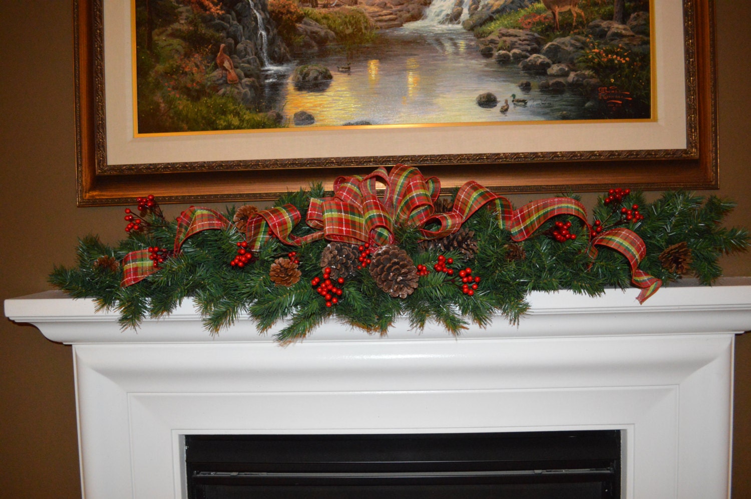 rustic mantle garland fireplace garland by thebloomingwreath rustic mantle garland fireplace garland by thebloomingwreath
