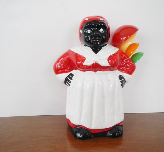 Vintage Aunt Jemima Measuring Spoon Holder red white