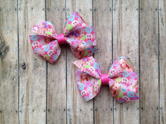 Barbie Hair Bows Set of 2 by LittleTreasuresMB on Etsy