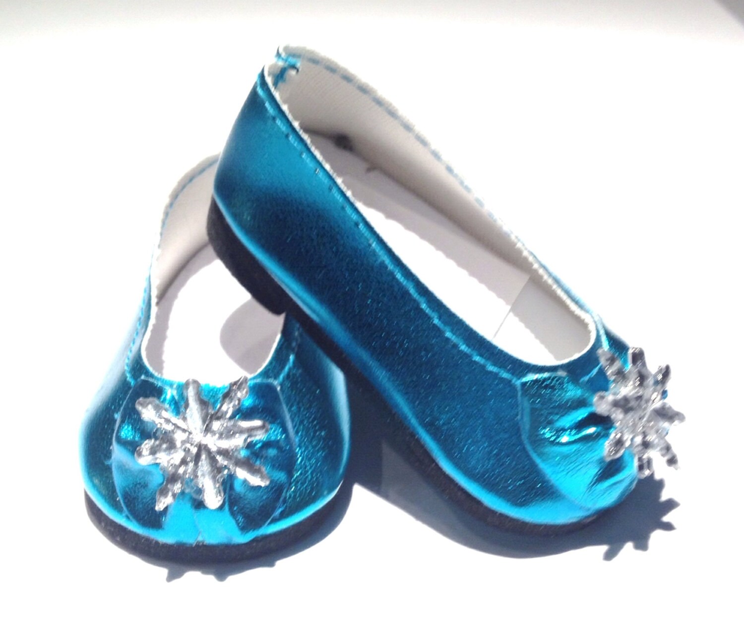 Elsa Frozen Snowflake metallic 18 doll shoes Will fit