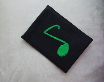 Felt Kindle sleeve! Handmade Kindle Paperwhite cover. Kindle voyage case!! Wool ereader sleeve. Black case. Green cover. Electronic case!!