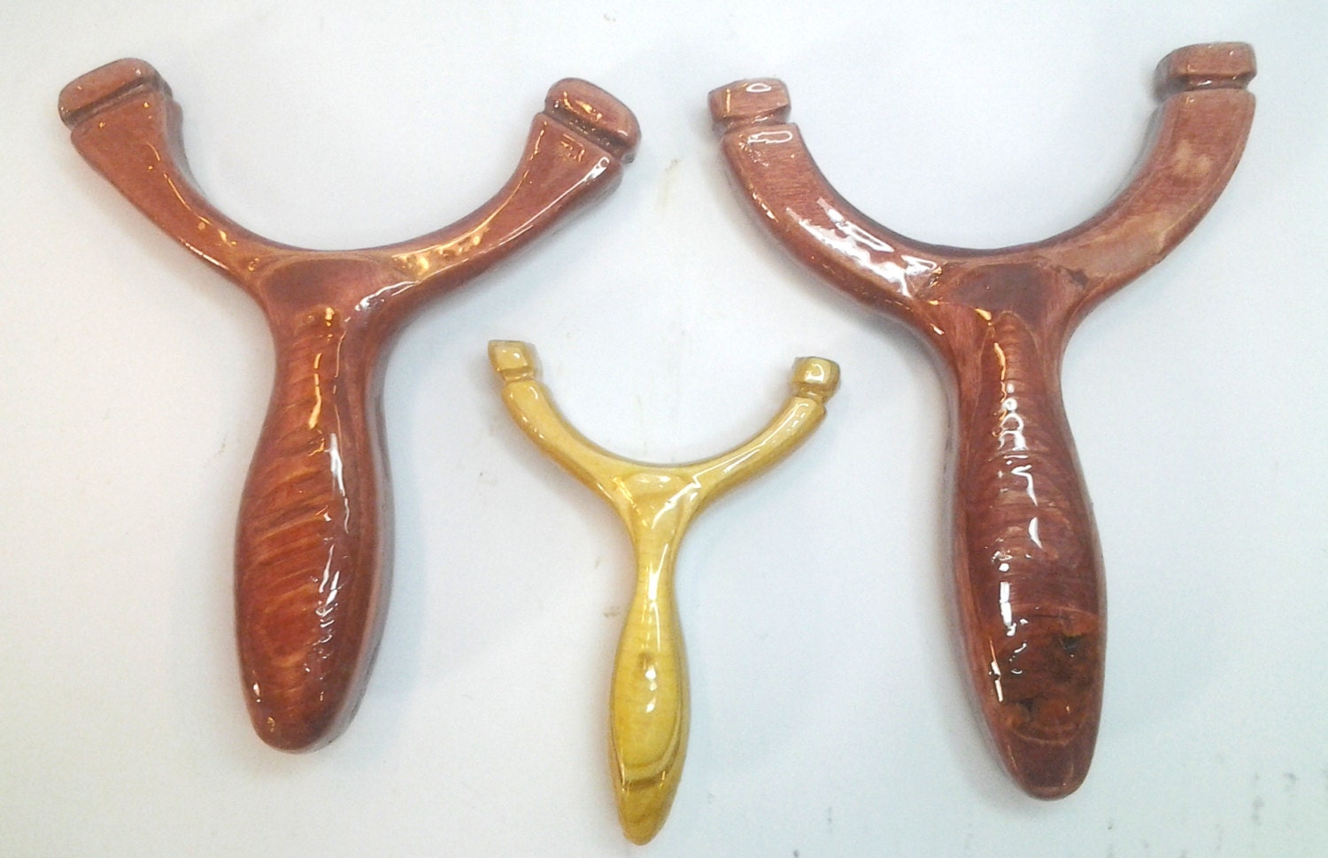 Hand-made Wooden slingshots custom laser etched